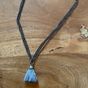 Necklace with real stone.